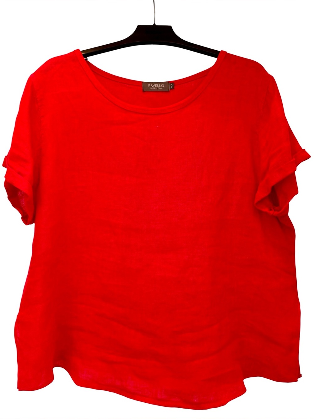 LINEN pullover top L